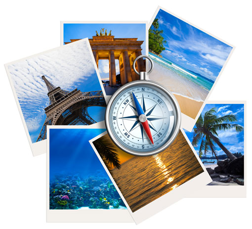 Travel postcards