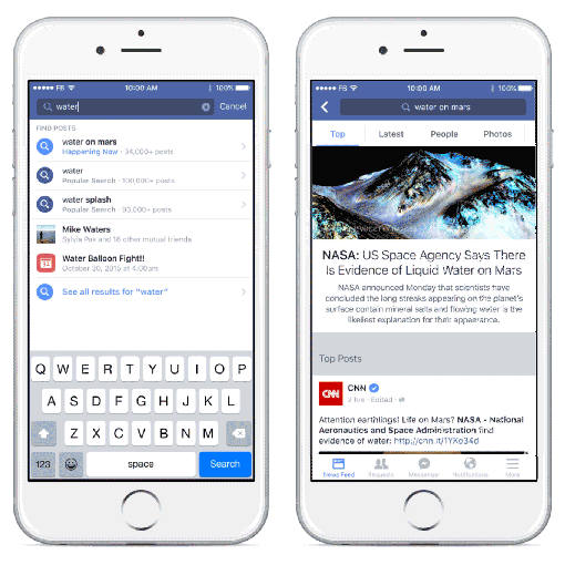 Updated Facebook Search Now Lists Results from All Public Posts