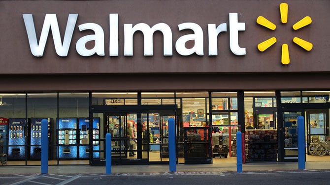 Exterior of Walmart store