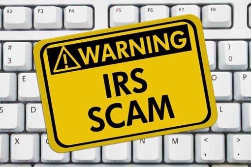IRS scam warning sign