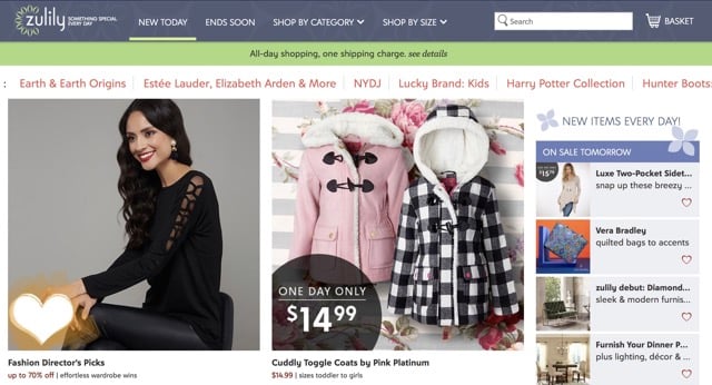 Best for budget-friendly flash sales: Zulily