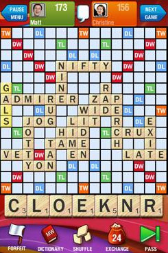 Scrabble app for Android form EA