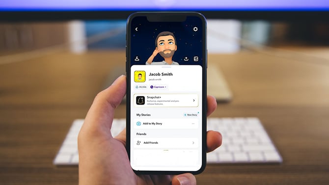 A screenshot of a person's profile page in the Snapchat app.