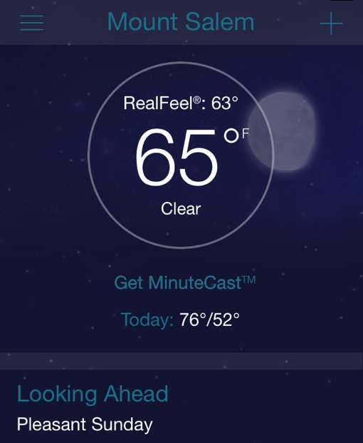 Accuweather app