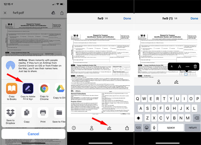 How to sign a PDF using Adobe Fill & Sign iOS app