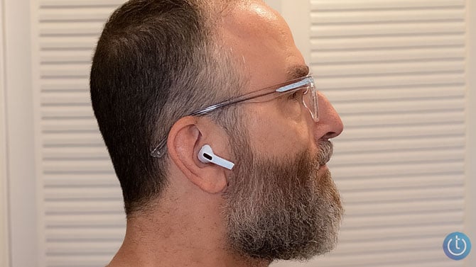 Apple AirPods Pro 3 shown in ear