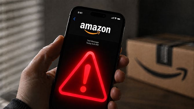 Concept image of fake Amazon recall text