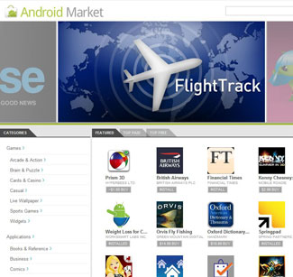 Android Market Web Store