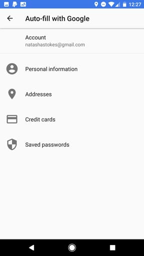 Android Oreo autofill