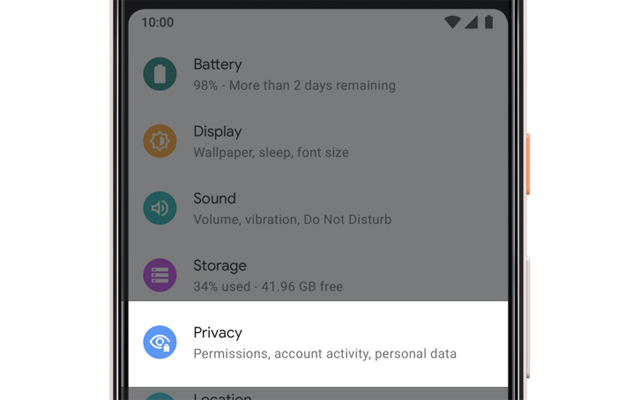 Android Q Privacy Settings