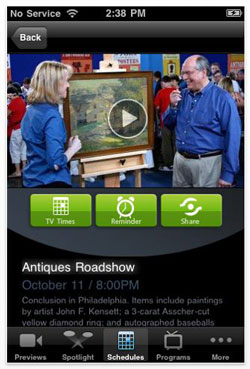 PBS iphone app Antiques Roadshow