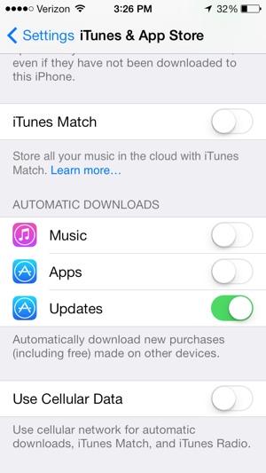 ITunes & App Store Settings
