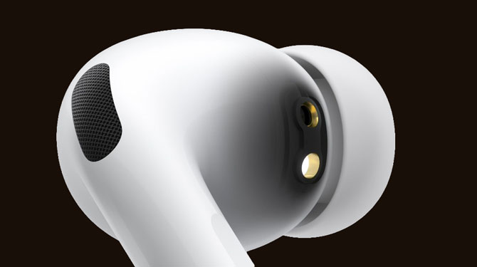 Apple AirPods Pro 3 cutaway showing the heart rate sensor