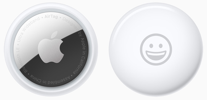 Apple AirTag back and front