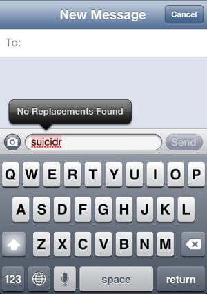 Apple refuses to correct "suicide"