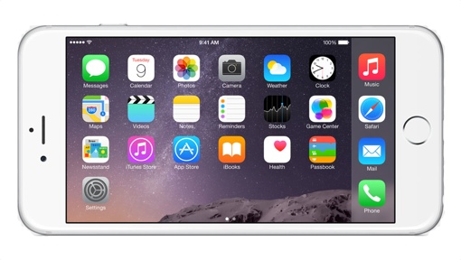 Apple iPhone 6 Plus in Landscape Mode