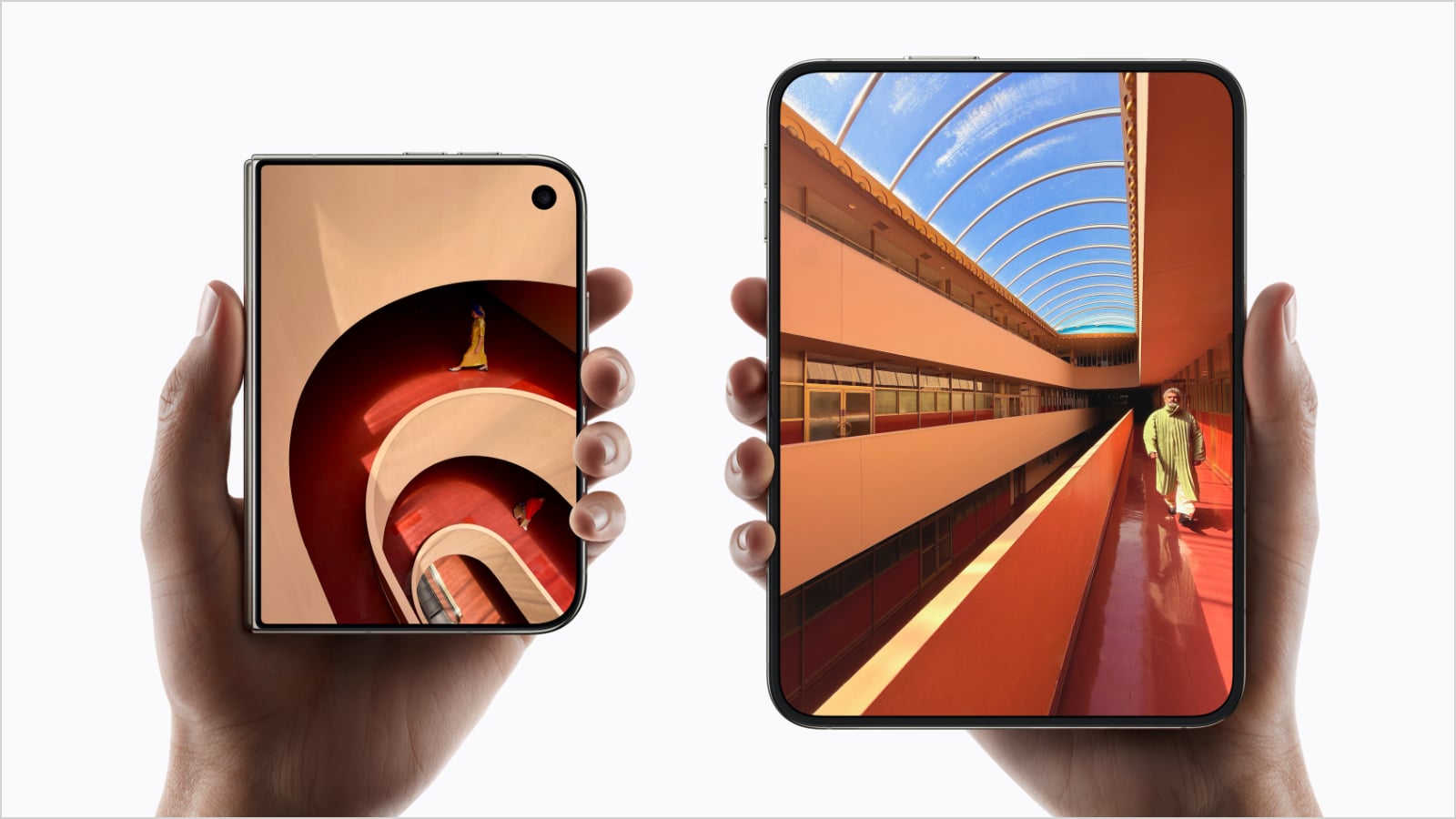 iPhone Duo closed and opened in hand