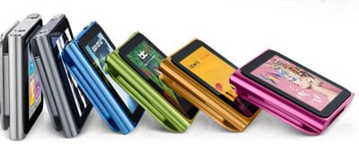 Apple iPod nano (gen 6) colors