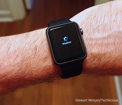 Apple watch on wrist