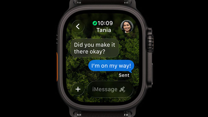 Apple Watch Ultra 3 shows satellite texting