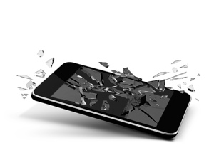shattered cell phone screen