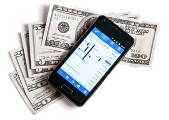 Cell phone with money