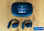 Cleer ARC 5 buds are shown with their case