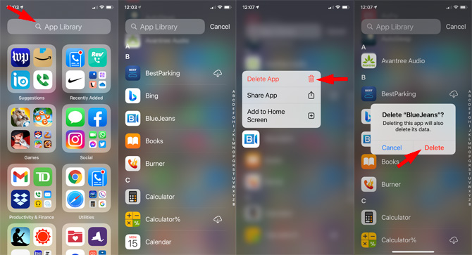 How to delete an iPhone app in your App Library