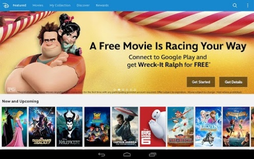 Disney Movies Anywhere app Android screenshot