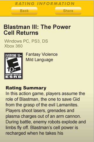 Blastman III rating