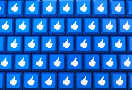 Keyboard with Facebook Like buttons