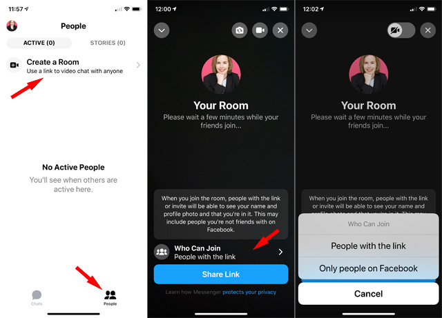 Create Facebook Messenger Room