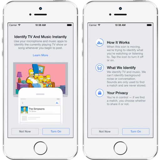 Facebook's new TV/music identification feature