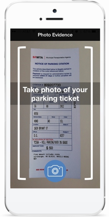 Fixed parking ticket app
