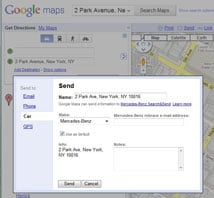 google maps send to car