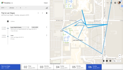 Google Maps Timeline
