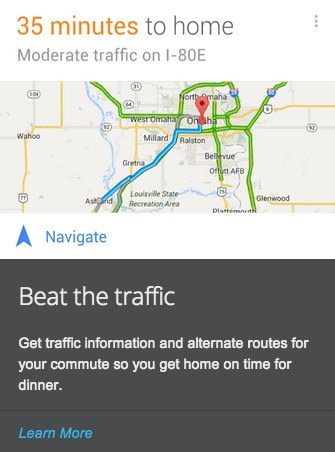 Google Now Traffic