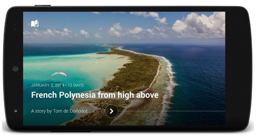 Google+ Stories on an Android phone
