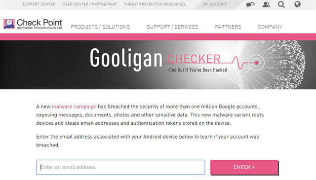 Gooligan malware checker
