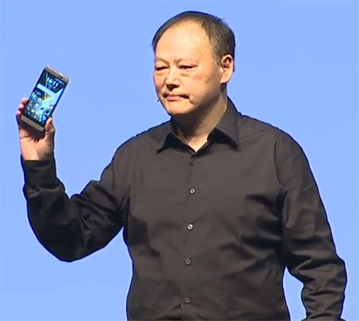 HTC CEO Peter Chou with the new HTC One M9