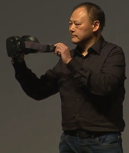 HTC CEO Peter Chou with the new HTC re Vive