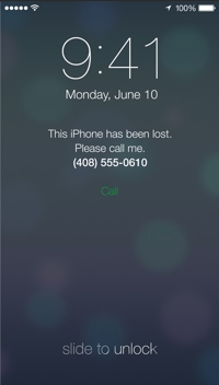 Lost iPhone recovery screen