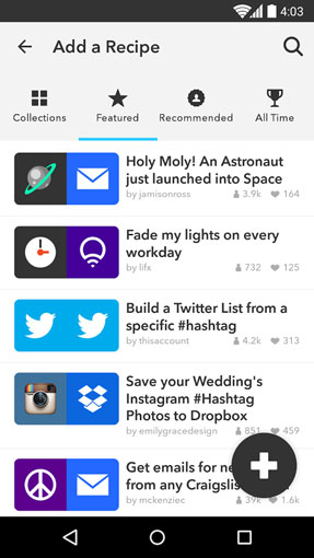 IFTTT app