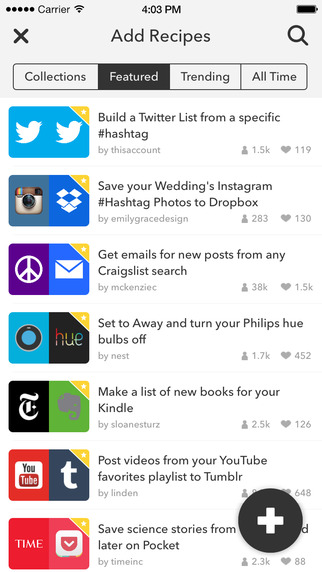 IFTTT Recipe