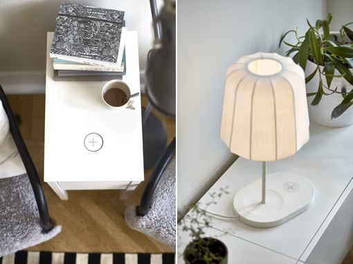 Ikea Qi wireless charging furniture