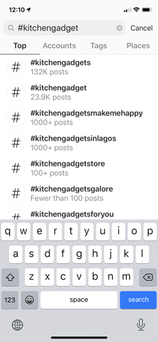 Hashtags de Instagram