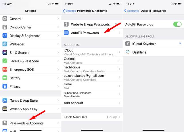 iOS 12 password management