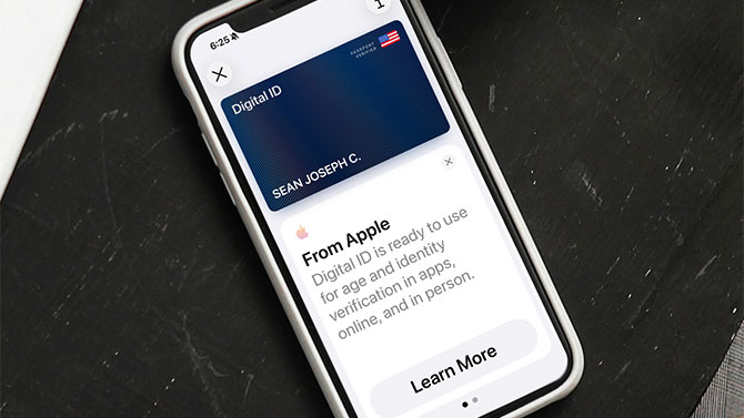 Screenshot of Digital ID on iPhone