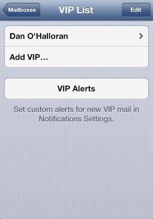 iPhone VIP List