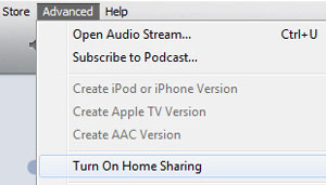 itunes home sharing 